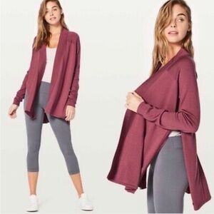 Lululemon Blissful Zen Sweater Cardigan Mauve